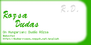 rozsa dudas business card